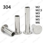 304 Stainless Steel Thin Flat Head Semi Tubular Rivets M2 M2 5 M3 M4 M5 M6