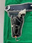 Outstanding Keyston Studded Double Holster Excellent Hubley Texan Cap Gun Pistol