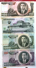 Korea Bank Notes 100 500 1000 5000 Won obsolete crisp Uncirculated