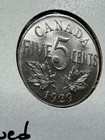 1929 Canada 5 Cents Cleaned