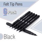 Mr  Pen- Black Felt Tip Pens  Fine Point Pens Black  Pack Of 6  