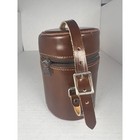 Vintage E  Leitz Leica Brown Leather Lens Case  3 Usa