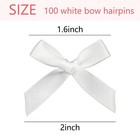 100 Pcs White Mini Satin Ribbon Bows For Gift Wrapping Craft Wedding Party