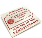 Vintage 1966 American Legion Decal Pennsylvania State Shape Sticker Washington