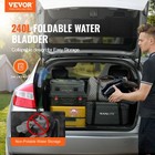 Vevor Portable Water Storage Bladder 63 4 Gal Pvc Collapsible Water Tank Black
