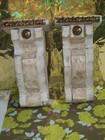 Vintage Style Large  Wood   Brass  Shabby Chic Porch Corbel  Brackets Pair
