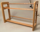 Vintage Wooden Cd Rack Holder Dowel-type Stand Storage Holds 100 Cds Excellent 