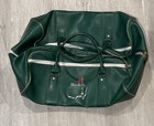 Vintage Augusta Masters Golf Tournament Large Green Leather Duffel Bag    howe S   
