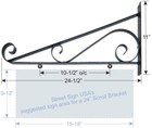 Heavy Duty Scroll Sign Bracket Antique Vintage Style Home Office Business 24 