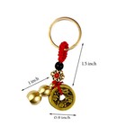 Brass Wu Lou Keychains Chinese Gourd Feng Shui Hu Lu Pendant Key Ring      2pcs