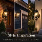27  Bubble Glass Outdoor Wall Led Light Dusk To Dawn Sconce Exterior Fixture Ul