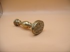 Antique 18th Century Brass Double Ended Name   Crosshatch Sealing Wax Seal Stamp