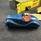 Schuco Garage 1500   Examico 4001 Wind Up Blue Car   Key Us Zone Germany Vtg Lot