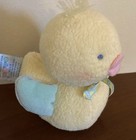Vintage Eden Toys Yellow Plush Terry Cloth Baby Duck Chick Rattle Lovey X