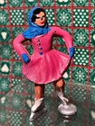 Vintage Lot Of 2 Barclay Lead Women Ice Skaters Pink   Red Dress Figures 2 5 