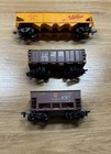 Lot Of 3  Hopper Cars Ho Scale Model Train Cars Mixed Lot Read More