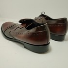 Vtg 70s Sandy Mcgee Deadstock Shoes Mens Size 8 5  Brown Scroll Wingtip Nos
