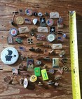 Huge Lot Of Vintage Pin Backs Jewelry Clubs Groups Vintage Collection Estate Mix