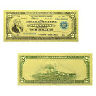 8pcs set Us Gold Banknotes Reserve Bill Un-currency Money Dollars Collections