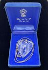 Vintage Waterford Crystal Heart Necklace Pendant Sterling Silver Chain In Box