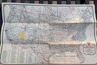 1930s Vintage Conoco Oil Gas Station Road Map Iowa W route To California Mapped 