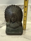 Antique Native American Heavy Cast Iron Doorstop Extra Large