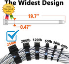 Black Zip Ties Heavy Duty 20 Inch Outdoor 250lb Extra Large Cable Tie Wraps