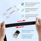 1  X 4ft Battery Tie Down Straps For Boats battery Hold With 2 Pcs-black 