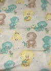 Vintage Baby Teddy Bears In Diapers Poly Cotton Nursery Kids Fabric 1 75 Yards
