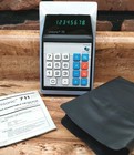 Vintage Unisonic 711 Green Led Pocket Handheld Calculator  Directions   Pouch