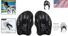 Lightweight Contour Swim Paddles With Adjustable Straps For Enhanced Performance