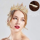 Tobatoba Queen Crown For Women Crystal Princess Tiaras Rhinestone Wedding Tiara