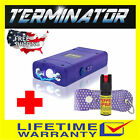 Terminator Stun Gun T800 - 182bv Rechargeable Police Flashlight And Pepper Spray