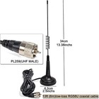 27mhz Magnetic Mount Base Antenna With Pl259 For Cobra  Midland  Uniden Handheld