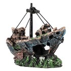  Fish Tank Decoration - Aquarium Accessories shipwreck Decor resin Material 