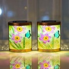  2 Pack Hanging Solar Lantern Outdoor Waterproof Glass Butterfly Butterfly-b