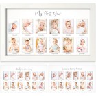 My First Year Photo Frame 12 Months Baby Picture Frame For Newborn Girl boy 
