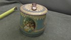 Vintage Candy Biscuit Cracker Tea Floral Tin Metal Box Container With Lid