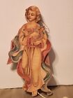 Vintage Wooden Pull String Musical Instrument Christmas Angel 8  Ornament