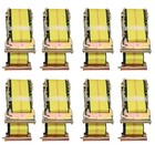 8 Pack 2  X 12  Ratchet Straps Strap E Track Cargo Tie Down Heavy Duty 4000lbs