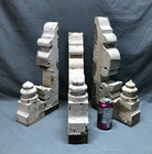 Antique 3 Shabby White Wood Corbel Porch Shelf Brackets Vtg Chic Old 1856-25b