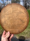 Vintage Dog   Cat Pyrography Wooden Wall Plaque Sign Flemish Art
