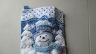 Christmas Stocking Felt Hand Stitched Bucilla Snowflake Snowman Personalized