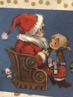 Vintage Hallmark Christmas Card Cute Children Visiting Santa Unused W  Envelope