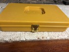 Vintage Plastic Wil-hold Harvest Gold Sewing Thread Box Caddy  Spools   Thread