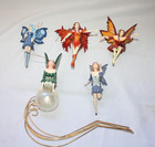 Lot 5 Vintage Amy Brown Fairy Divas Ornaments Retired 2002 Add An Accent Fantasy