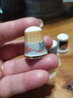 6 Vintage Porcelain Cat Thimbles  Various Breeds