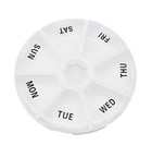 2x Weekly Daily 7day Round Pill Box Vitamin Holder Storage Case Container Travel