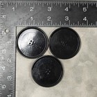 1960s Lot 3 Pc Large Black 2 1 8  4-hole Coat Jacket Buttons Vintage Sewing Set 