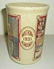 Watkins 1935 Almanac Coffee Cup Mug Girl Mending Dog Book Circa 1985 England